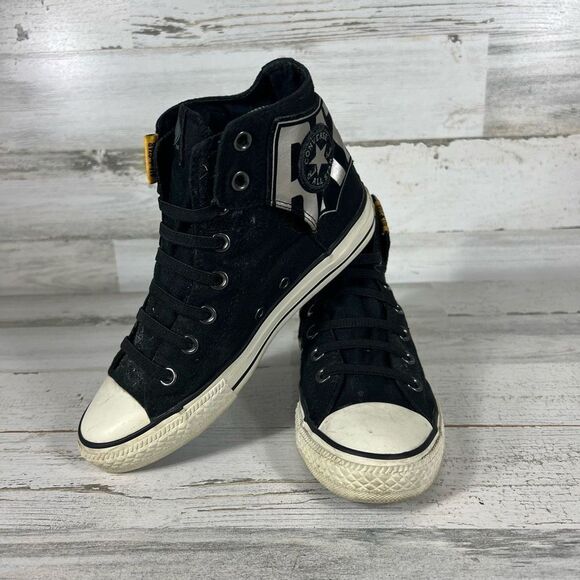 Converse Batman DC‎ The Dark Knight All-Star Black / Silver Hi 125562C Sz 4 - Picture 5 of 8
